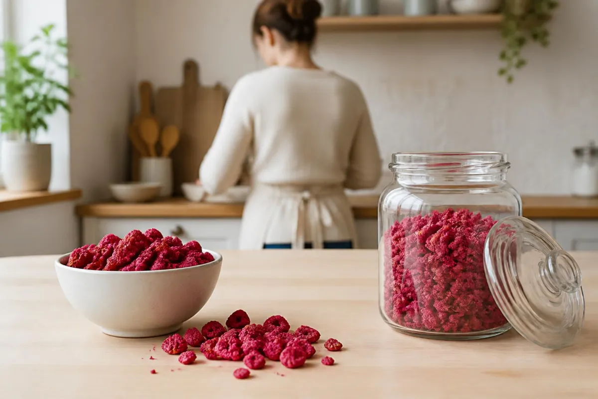Illustration accompanying How to bake with freeze-dried raspberries without soggy results