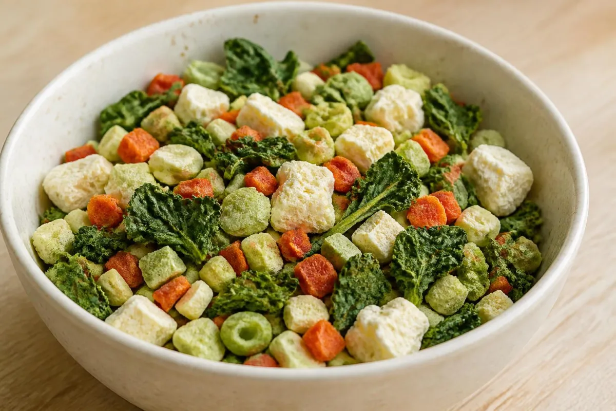 Illustration accompanying Fast adult lunches with freeze-dried vegetables