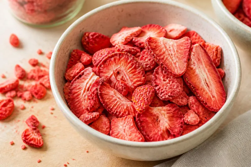 Illustration accompanying How to pick freeze-dried fruit texture for each bake
