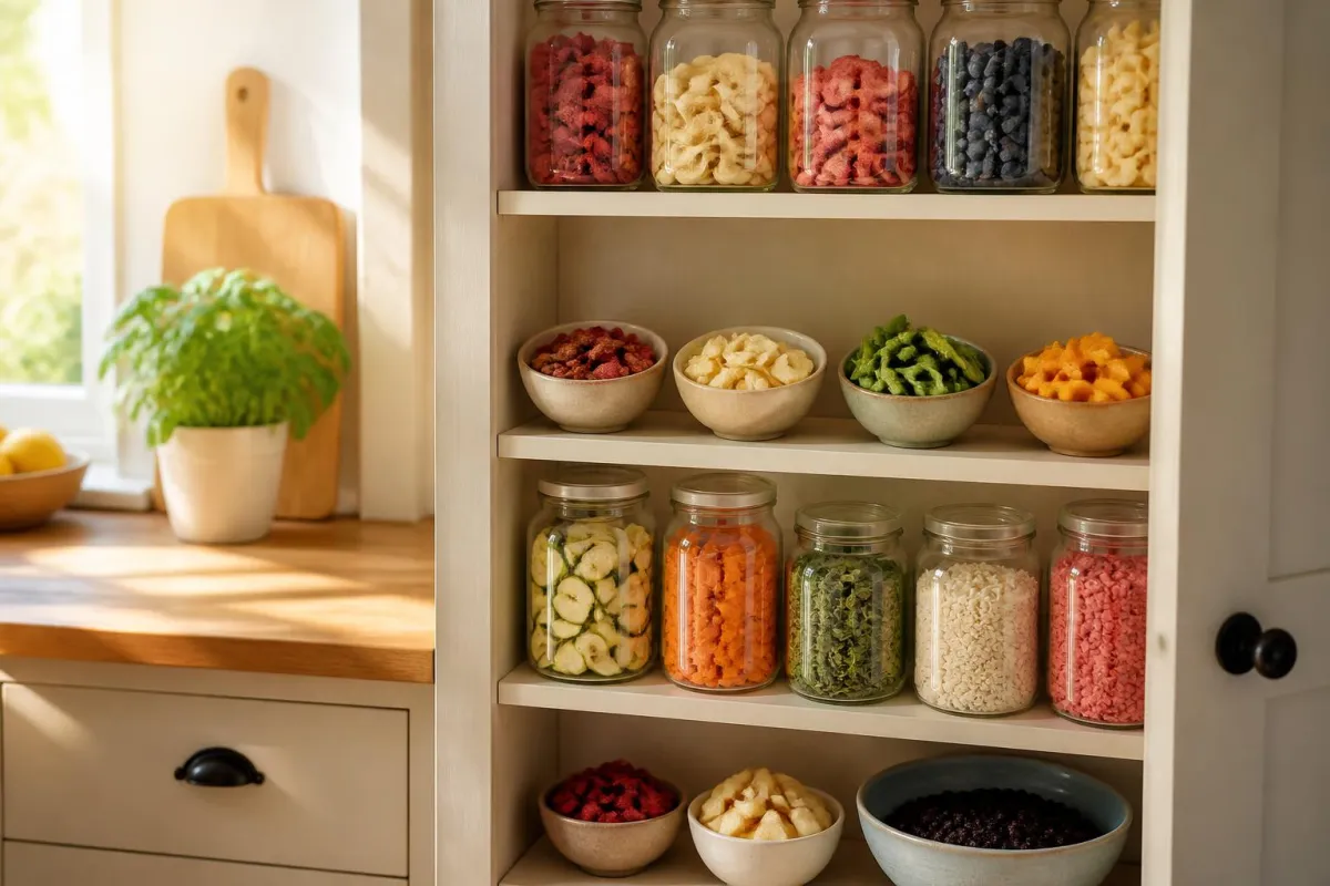 Illustration accompanying A food cupboard that stays usable on busy weeks